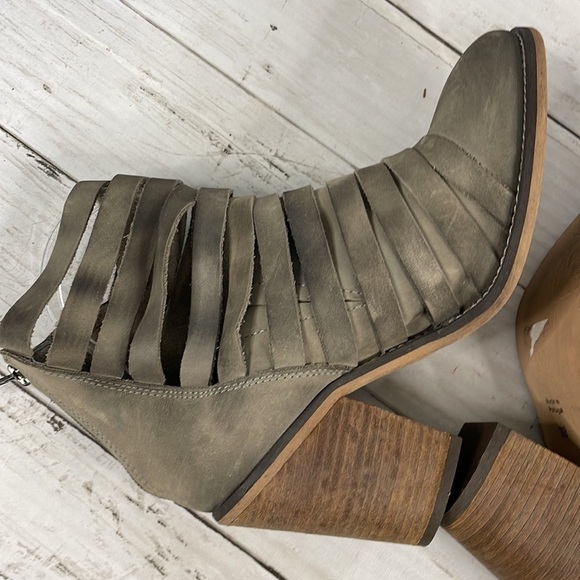 Free People Taupe Hybrid Strappy Heel Bootie - Picture 6 of 14